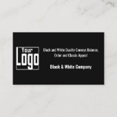 Carte De Visite Société moderne dynamique Black & White (Devant)