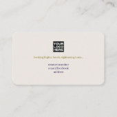 Carte De Visite Société ou individu de l'agent de voyage (Dos)