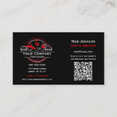 Carte De Visite Société professionnelle de remorquage, service de (Dos)