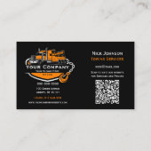 Carte De Visite Société professionnelle de remorquage, service de  (Dos)