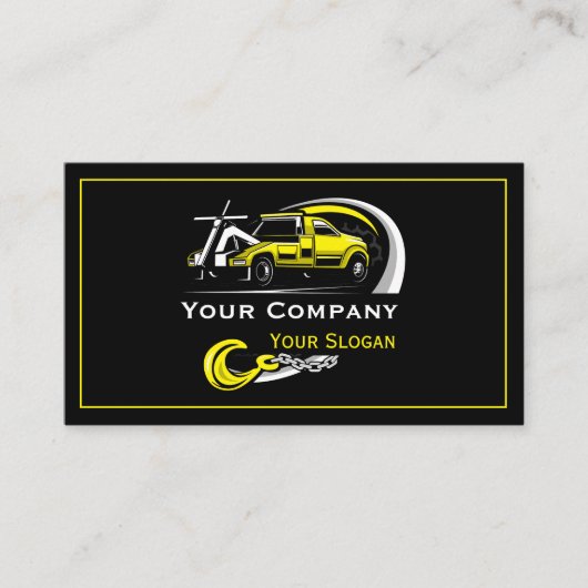 Carte De Visite Société professionnelle de remorquage, service de (Devant)