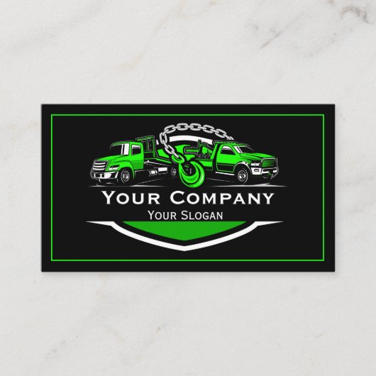 Carte De Visite Société professionnelle de remorquage, service de  (Devant)