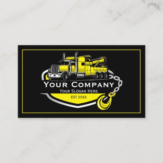 Carte De Visite Société professionnelle de remorquage, service de (Devant)