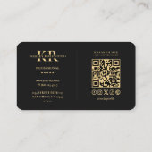 Carte De Visite Société professionnelle de toiture Elegant Noir (Dos)