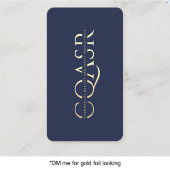 Carte De Visite Société professionnelle moderne Monogramme bleu fo