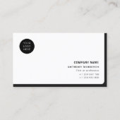 Carte De Visite Société professionnelle simple de code QR avec log (Devant)