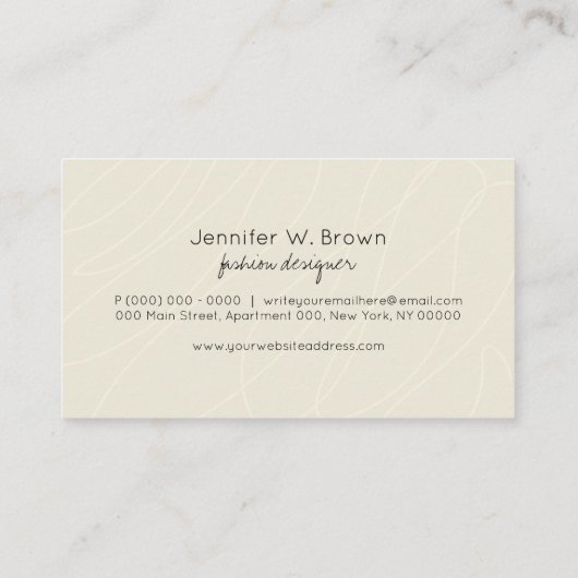 Carte De Visite Sock (Dos)