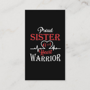 Carte De Visite Soeur d'un guerrier du coeur Chirurgie de coeur