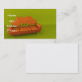 Carte De Visite Sofa orange (Devant / Derrière)
