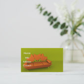 Carte De Visite Sofa orange (Debout devant)