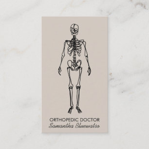 Carte De Visite Soft Beige Skeleton orthopédique docteur sculpture