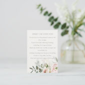 Carte De Visite Soft Blush Pink Green Peony Floral Bijoux (Debout devant)