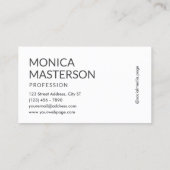 Carte De Visite Soft cream tan minimalist monogram (Dos)