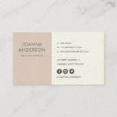 CARTE DE VISITE SOFT ELEGANT MINIMAL ROSE FLORAL PERSONNALISÉ (Dos)