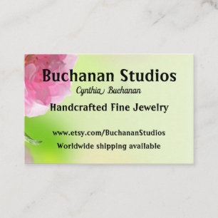 Carte De Visite Soft Floral Euro Size Studio Femme Floral Rose