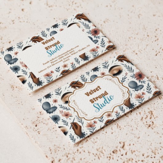 Carte De Visite Soft Floral Lash Artist Beauty Studio