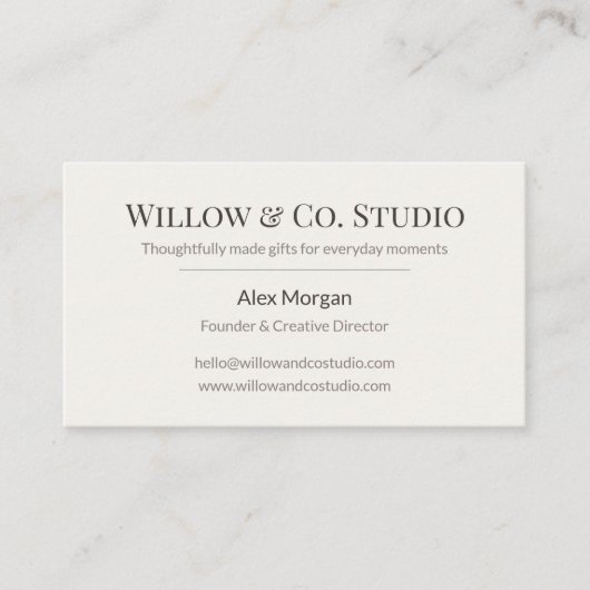 Carte De Visite Soft Neutral Small (Devant)