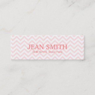 Carte de visite Soft Pink Chevron OB/GYN