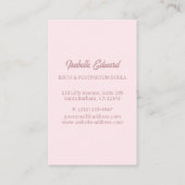 Carte De Visite Soft Pink Maternity Doula Identity Illustration (Dos)