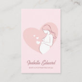 Carte De Visite Soft Pink Maternity Doula Identity Illustration (Devant)