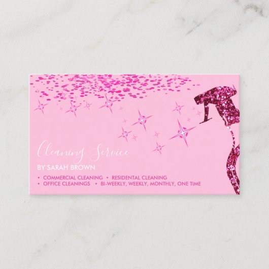 Carte De Visite Soft Pink Pro Maid Cleanhouse Spray (Devant)