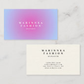 Carte De Visite Soft Purple Blue Gradient Aura  (Devant / Derrière)