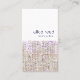 Carte De Visite Soft Purple Silver Sequins Beauté Stylist