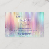 Carte De Visite Soft Rainbow Aesthetic Cake Care  (Dos)