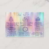 Carte De Visite Soft Rainbow Aesthetic Cake Care  (Devant)