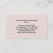 Carte De Visite Soft Rose Baby Gold Crown (Dos)