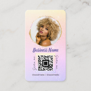 Carte De Visite Soft Rose Gold Parties scintillant Feminin Social 