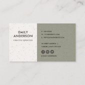 CARTE DE VISITE SOFT SUBTLE AQUA GRAY MODERNE VAGUES D'ART ABSTRAI (Dos)