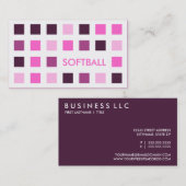 Carte De Visite SOFTBALL (carrés mod) (Devant / Derrière)