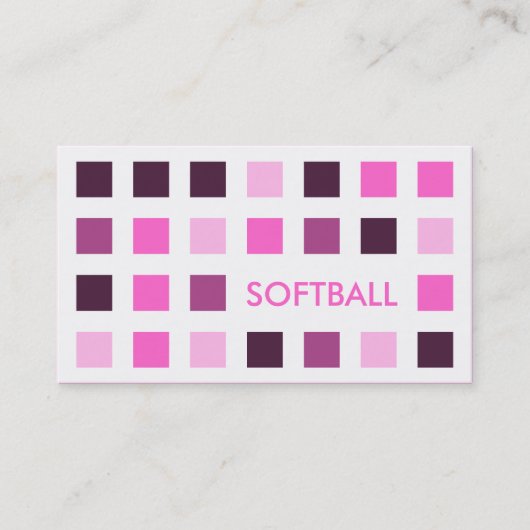 Carte De Visite SOFTBALL (carrés mod) (Devant)