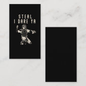 Carte De Visite Softball Catcher Enfants Funny Baseball Player Hum (Devant / Derrière)