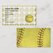Carte De Visite Softball motif (Devant / Derrière)