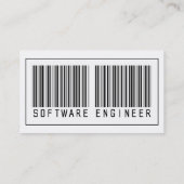 Carte De Visite Software Engineer de code barres (Dos)