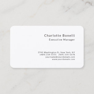 Carte De Visite Soie de qualité professionnelle minimaliste modern
