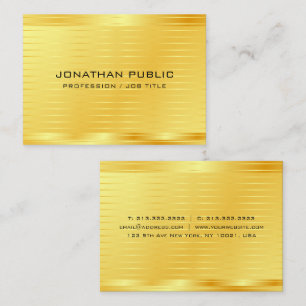 Carte De Visite Soie de qualité supérieure à l'élégance or mo