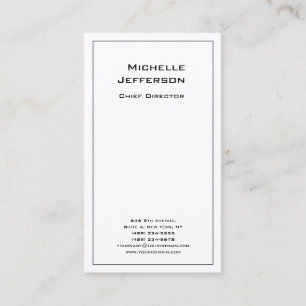 Carte De Visite Soie Moderne Minimaliste Blanche Professionnelle