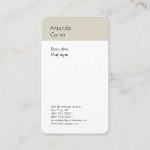 Carte De Visite Soie premium élégante blanche minimaliste moderne