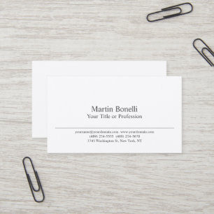 Carte De Visite Soie Premium Noir & Blanc Moderne Professionnel