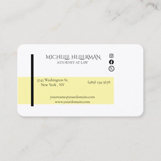 Carte De Visite Soie Premium Professionnelle (Devant)