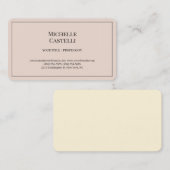 Carte De Visite Soie Premium Professionnelle Unique Classique Simp (Devant / Derrière)