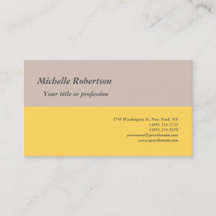Carte De Visite Soie Premium Simple Minimaliste Unie