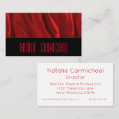 Carte De Visite Soie rouge (Devant / Derrière)
