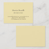 Carte De Visite Soie Unique Classique Personnalisé Jane Crème (Devant / Derrière)