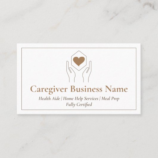 Carte De Visite Soignant minimal brun moderne (Devant)