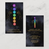 Carte De Visite *~* Soigner Les Symboles Chakra + Mains De Guériso (Devant / Derrière)