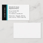 Carte De Visite Soin d'aîné de soins à domicile (Devant / Derrière)